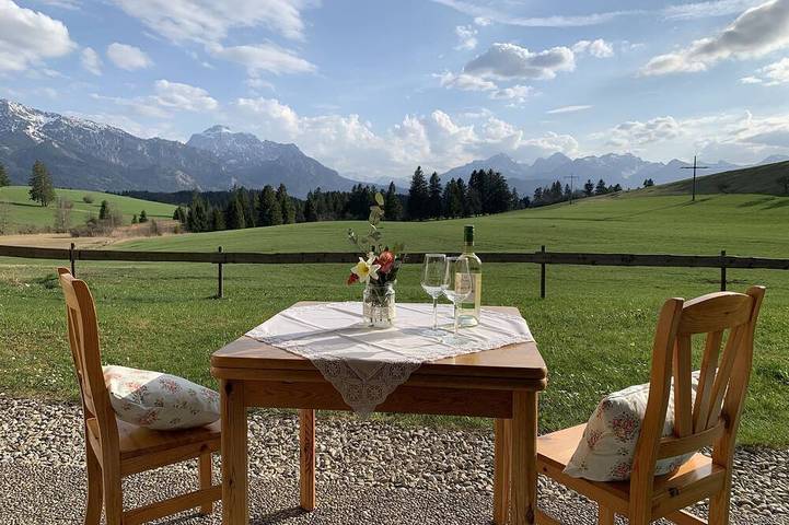 Ferienwohnung für 3 Personen, mit Terrasse und Garten in Halblech