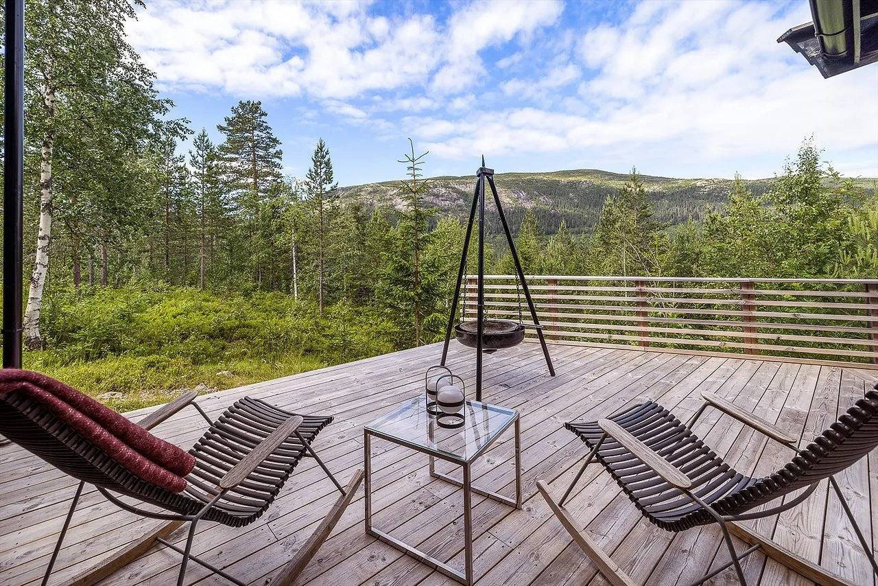 Familiehytte med panoramautsikt ved Vikerfjellet in Viken