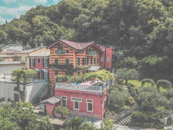 Apartament wakacyjny dla 4 osób, z ogród i widok oraz widok na jezioro w Garda