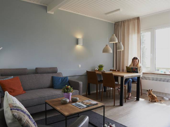 Ferienhaus für 3 Personen, mit Terrasse und Garten sowie Pool und Ausblick