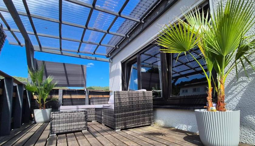 Ferienwohnung für 3 Personen, mit Terrasse und Ausblick in Hinterweidenthal