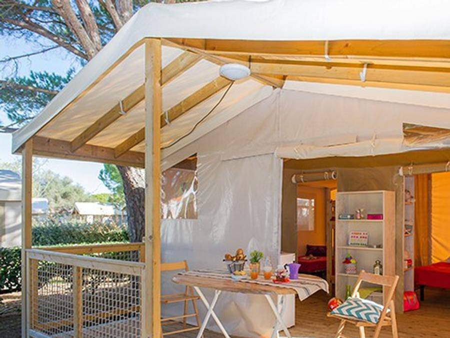Camping Le Saint Jacques - Albergue 5 personas - Tienda Eco Lodge | 2 Dormitorios | 4/5 Pers | Sin baño in Sarzeau, Côte des Mégalithes
