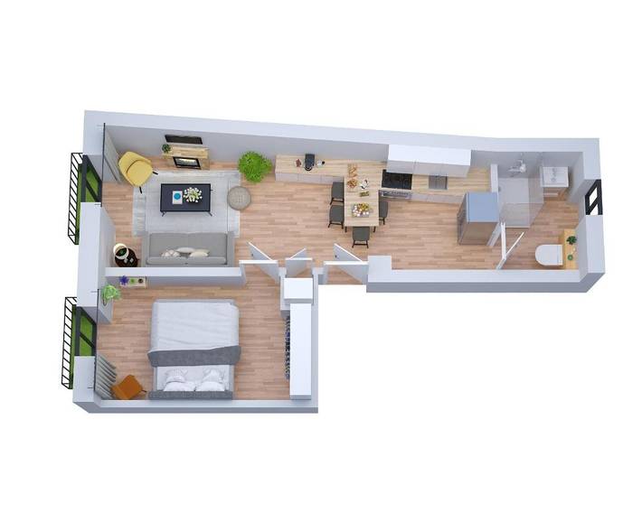 Gîte pour 4 personnes, avec vue et balcon à Blain (homonymie) - 3