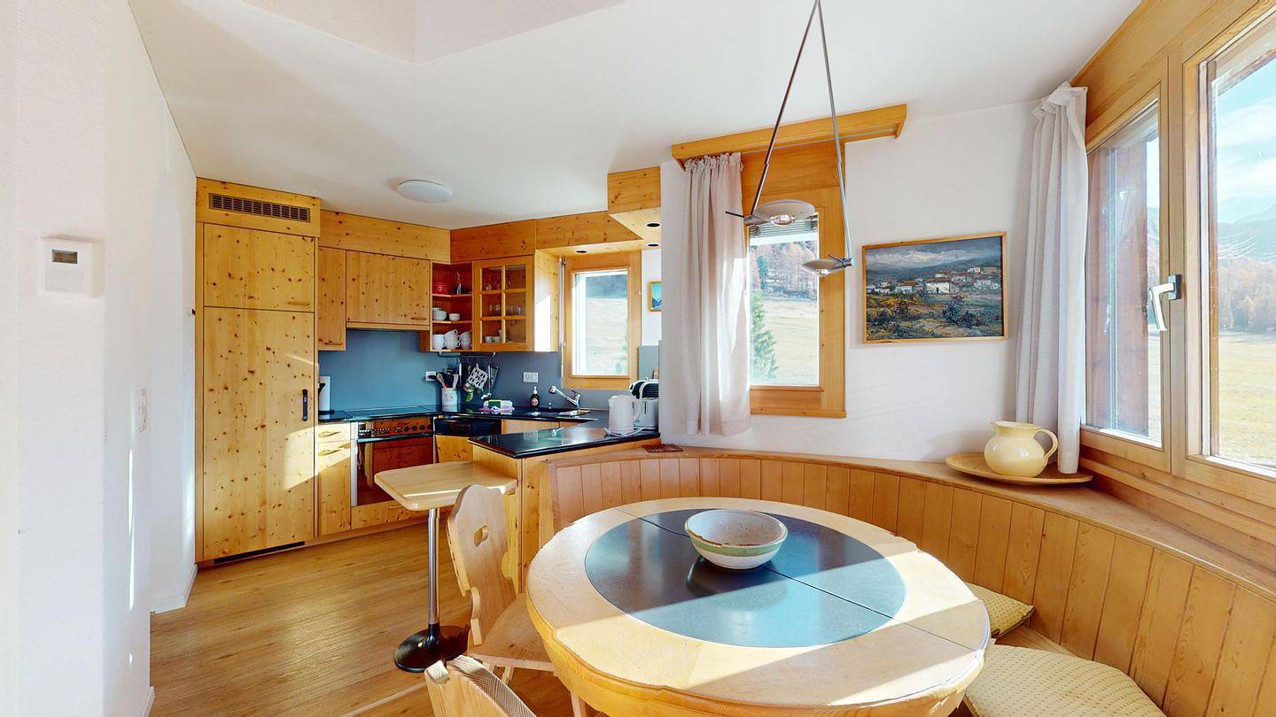 Ganze Wohnung, Ferienwohnung für 8 Personen mit Terrasse in Pontresina, Sankt Moritz