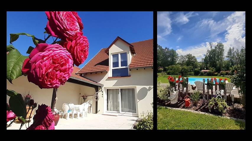 Gîte pour 6 personnes, avec Terrasse ainsi que Jardin et Piscine