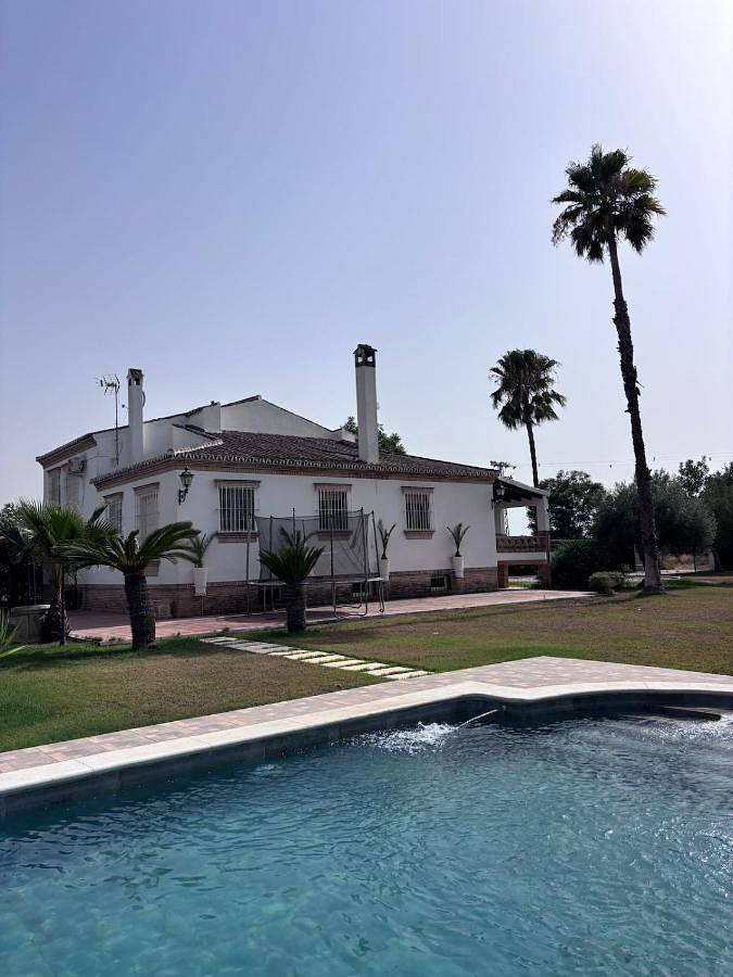 Casa rural para 14 personas, con Jacuzzi y Terraza además de Jardín y Piscina en Aznalcázar