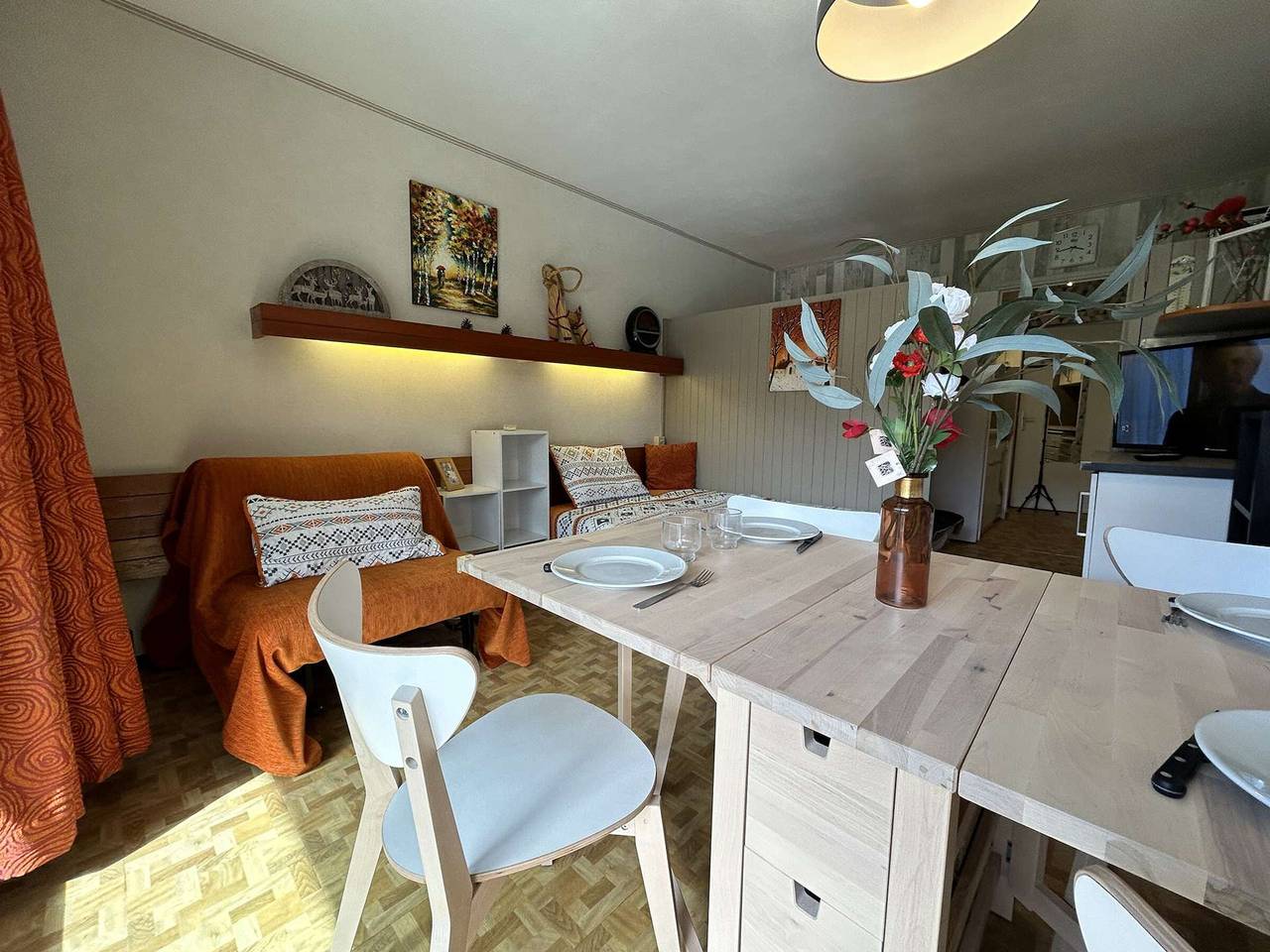 Appartement entier, Studio confortable, à 50m des pistes, pour 4 pers., parking, wifi, animaux admis in Saint-Étienne-en-Dévoluy, Le Dévoluy