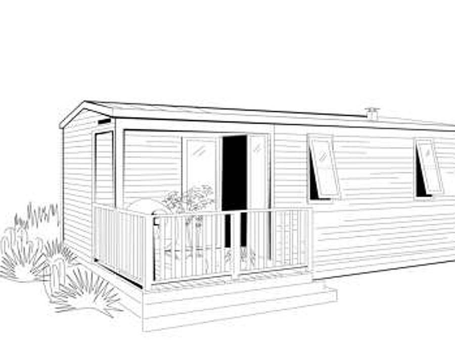 Camping Le Raguènes Plage - Mobilheim 4 personen - Jungle 2 Zimmer in Raguénez, Névez