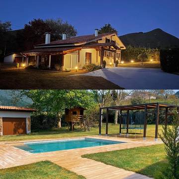 Gîte pour 8 personnes, avec jardin ainsi que piscine et vue à Gautegiz Arteaga