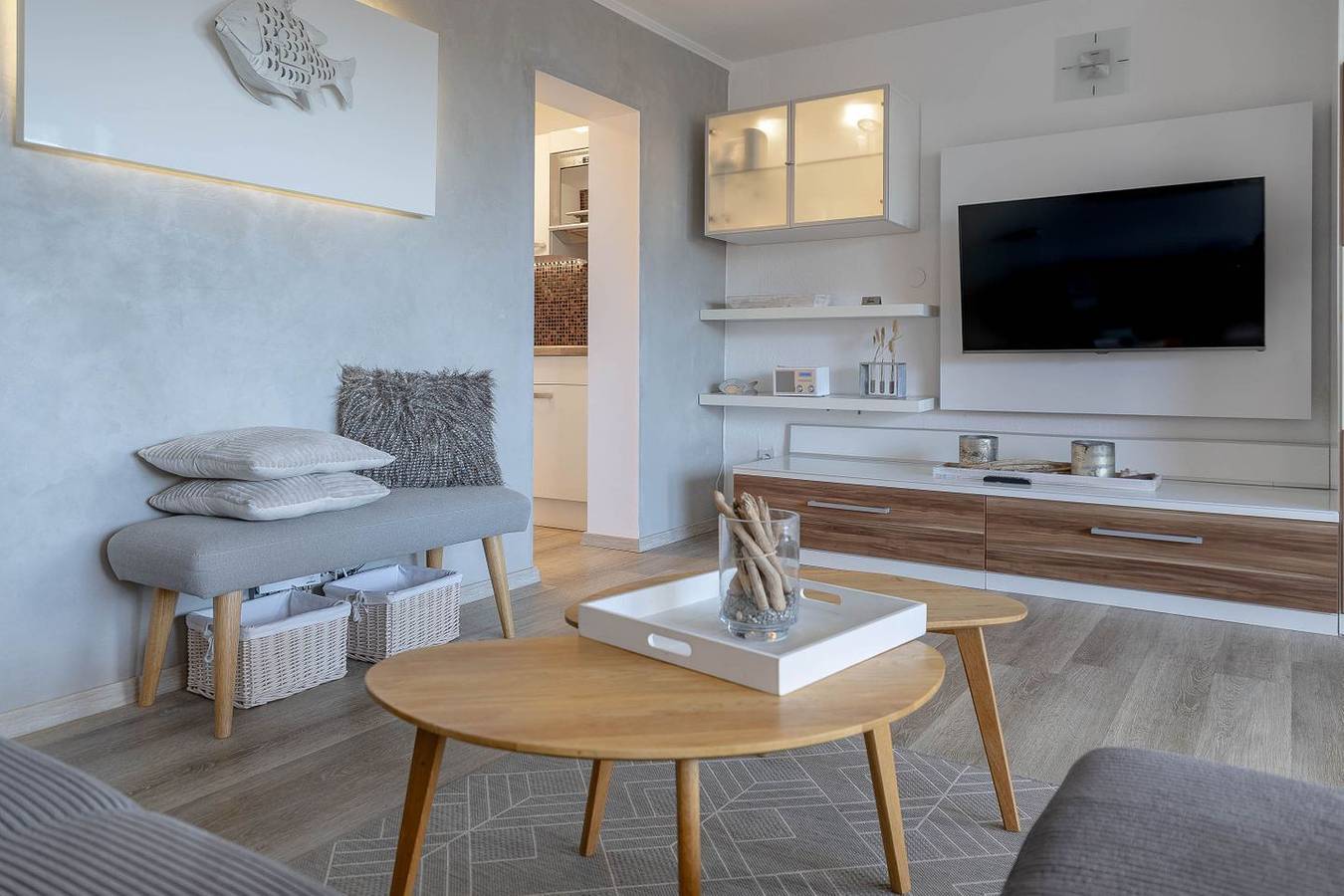 Ganze Wohnung, Moderne 2-Zimmerwohnung in Westerland, in direkter Strandlage mit Balkon. in Westerland, Sylt (Gemeinde)