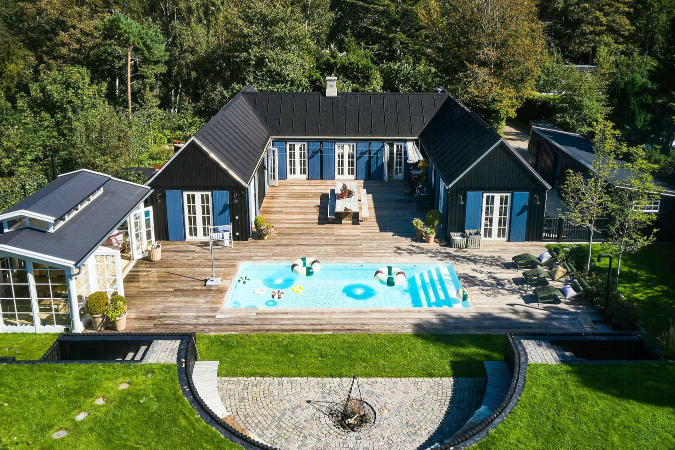 Architektenhaus mit Pool und Orangerie in Tisvilde in Tisvilde, Kattegat Küste