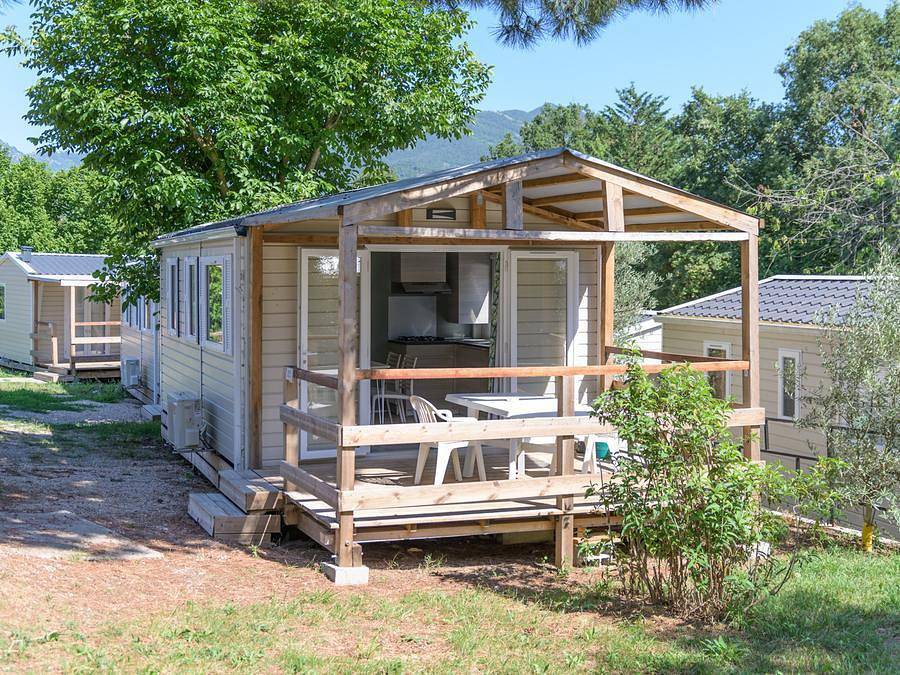 Camping Le Mas Fleuri - Mobilheim 2 personen - Mobilheim Bevera 20m² - 1 Schlafzimmer in Sospel, Mittelmeerküste (Frankreich)
