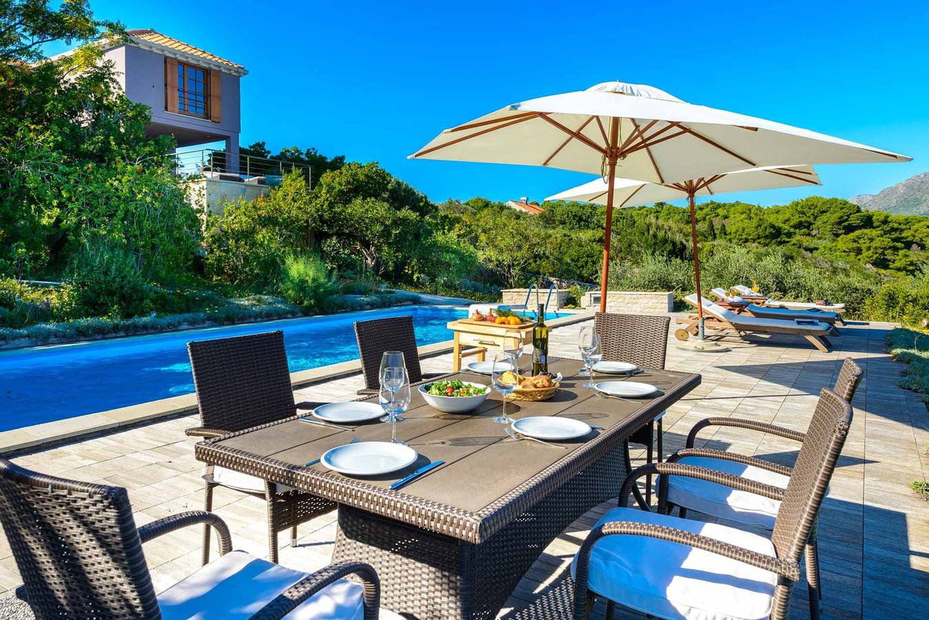 Villa für 10 Personen mit Meerblick in Koločep, Grad Dubrovnik