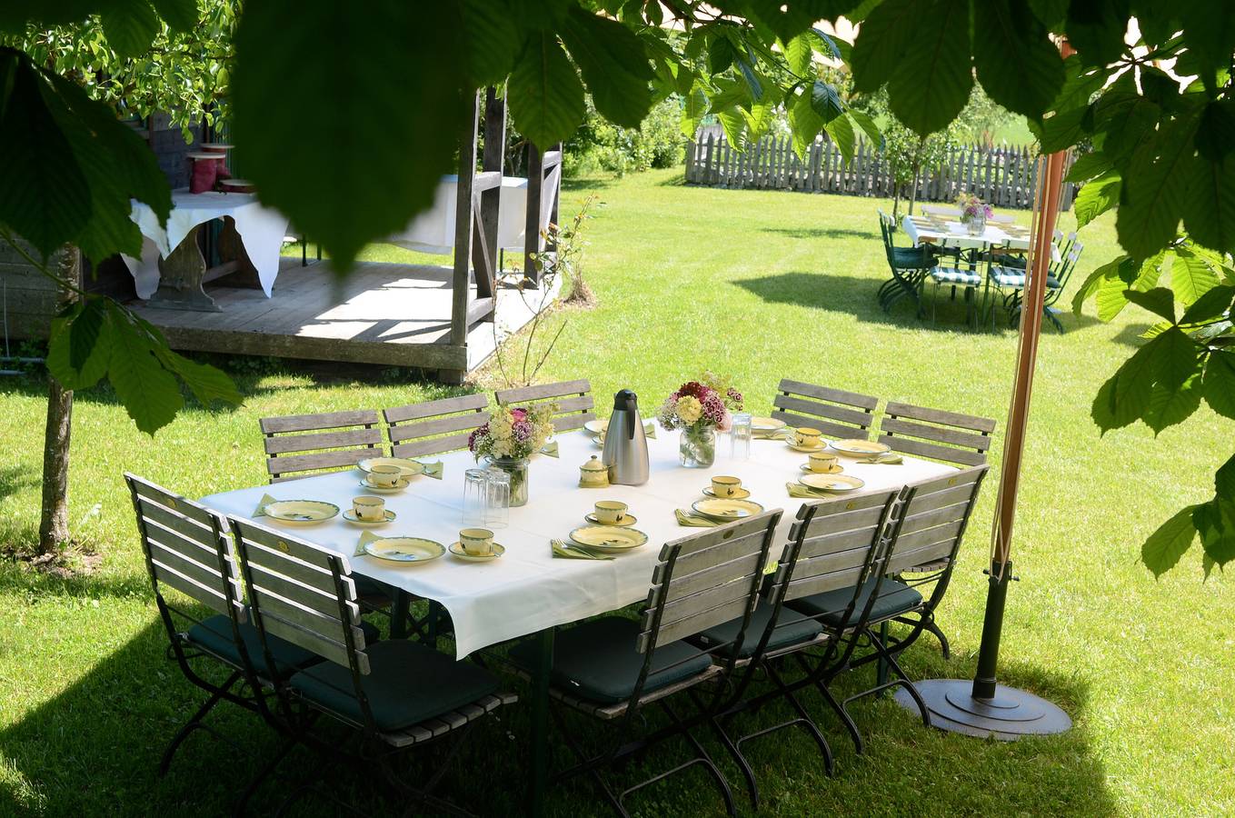 Matratzenlager 'Gelb' mit gemeinsamer Terrasse & Garten, Ohne Küche in Seeshaupt, Starnberger See