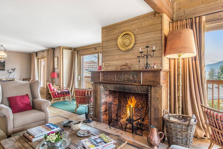 Chalet pour 6 personnes, avec terrasse, animaux acceptés à Megève