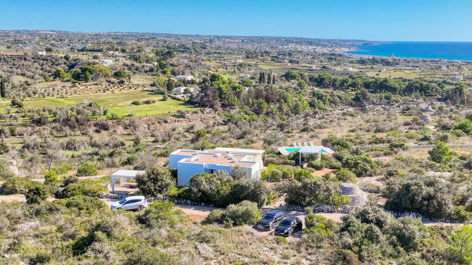 Villa panoramique avec piscine proche de la plage in Salve, Golfe de Tarente