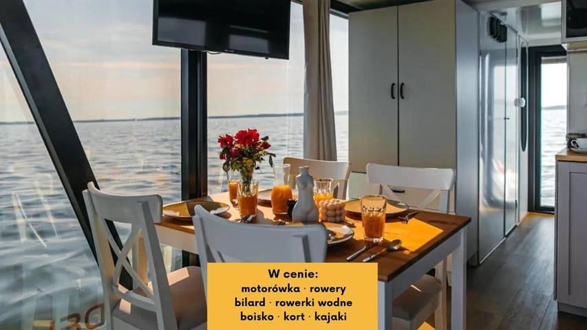 Boot für 4 Personen, mit Terrasse und Seeblick sowie Ausblick, mit Haustier in Polnische Ostsee