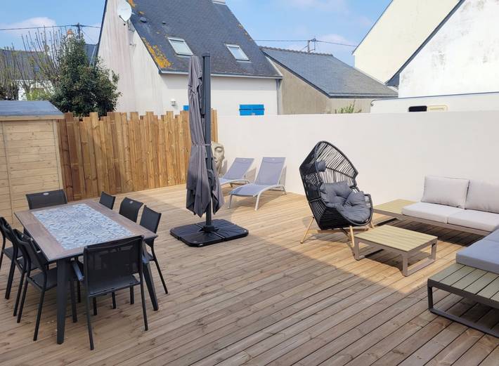 Gîte pour 8 personnes, avec Jacuzzi et Terrasse à Gâvres