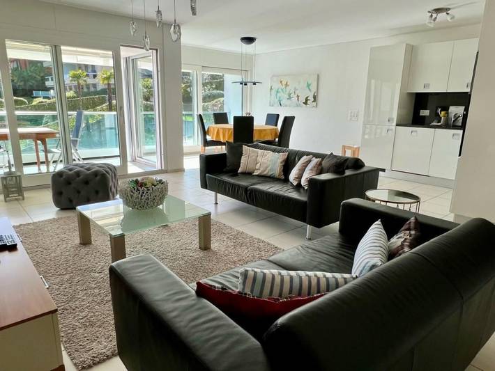 Ferienwohnung für 4 Personen, mit Garten und Balkon sowie Sauna in Ascona