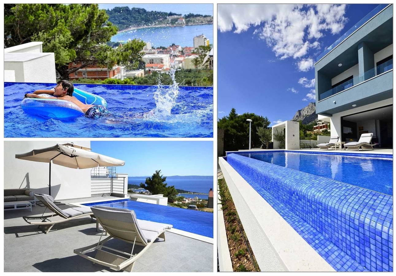 Villa Ninona mit beheiztem Pool in Veliko Brdo, Makarska