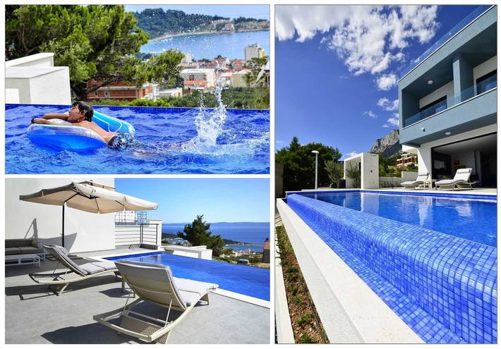 Villa pour 8 personnes, avec jardin ainsi que piscine et balcon à Makarska - 4