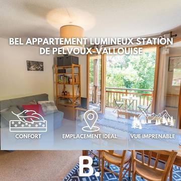 Gîte pour 5 personnes, avec terrasse et vue dans Station De Ski Pelvoux Vallouise