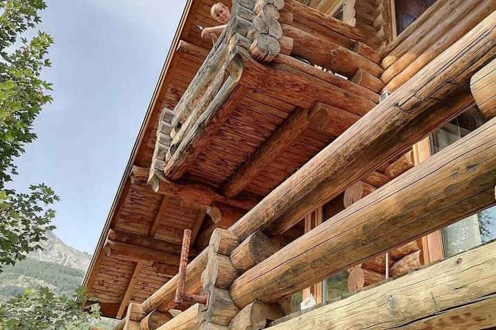 Chalet pour 12 personnes, avec jardin et balcon à Allos