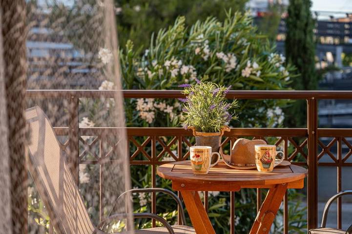 Vakantieappartement voor 4 personen, met uitzicht en terras in Samos