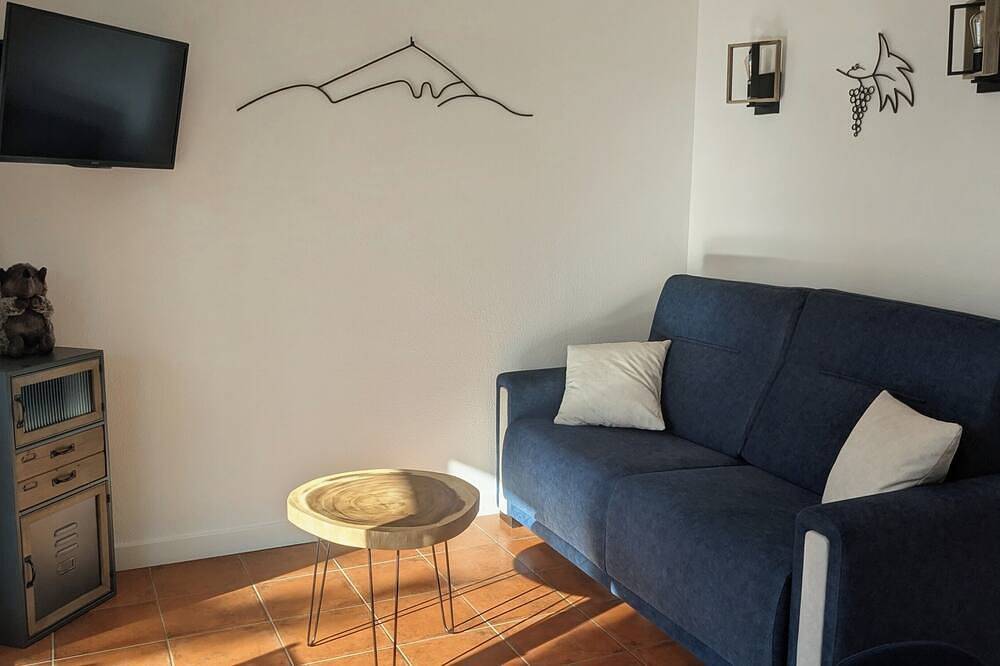 Appartement entier, T2 avec clim, piscine et terrasse en Provence. Proche Mont Ventoux in Sainte-Cécile-les-Vignes, Vaucluse