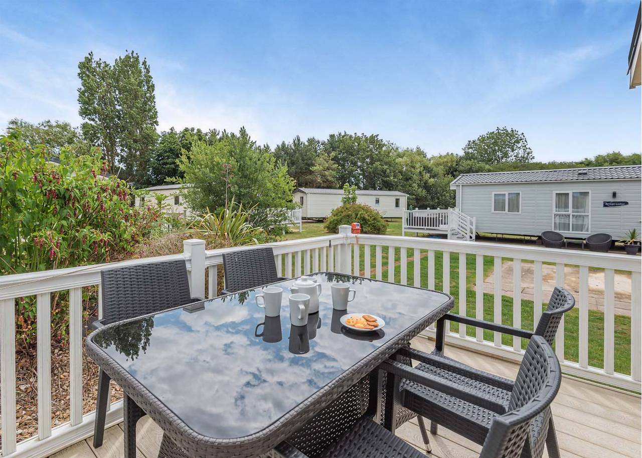 Gold Caravan with parking in Skegness, Lincolnshire