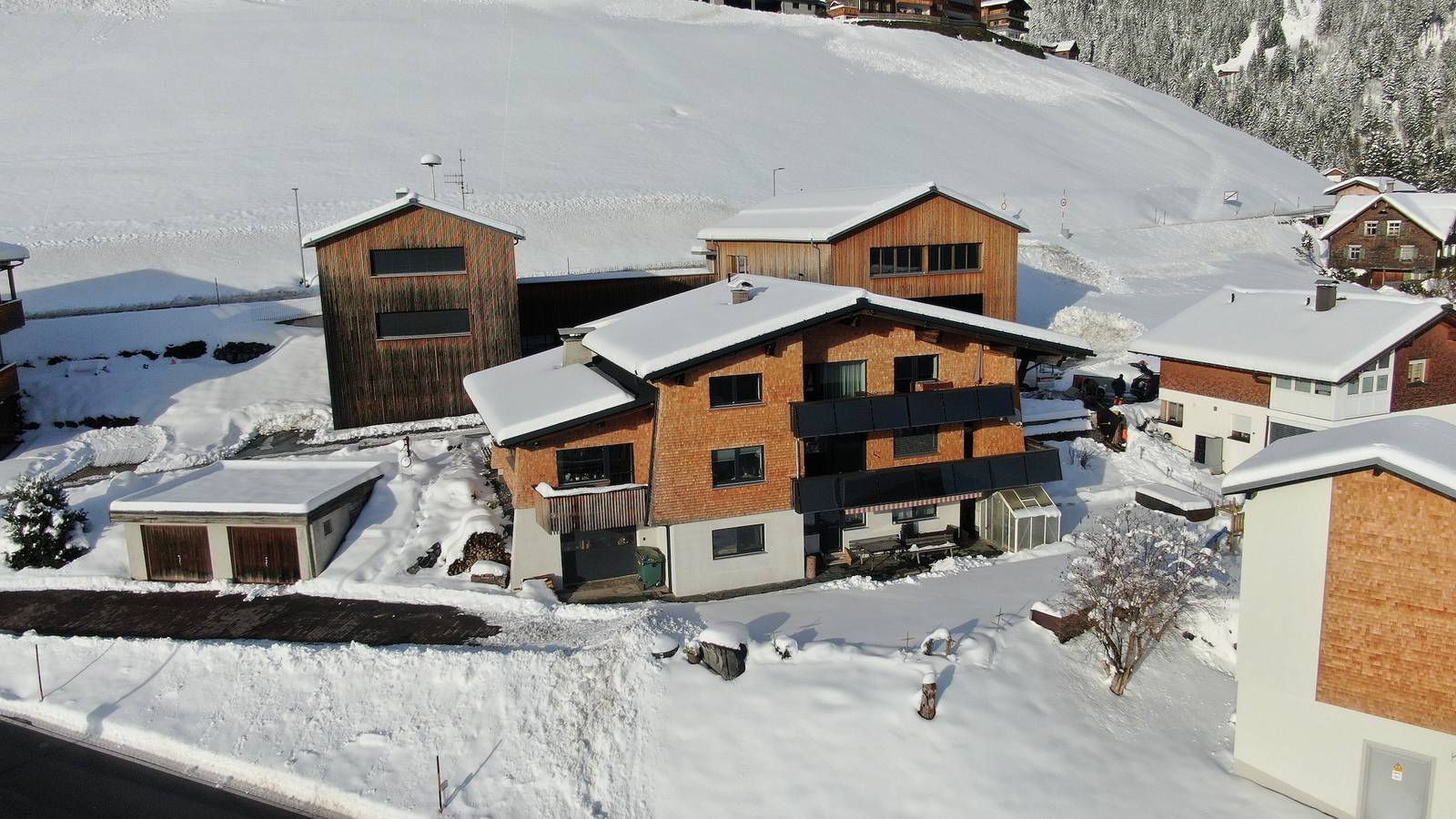 Ganze Wohnung, Apartment 'Hus Obergrecht' mit Bergblick, Balkon und Wlan in Fontanella, Bezirk Bludenz