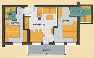 "Top 2 / 4-5 Pers./2 Schlafräume/Du/Wc in Ischgl, Verwall