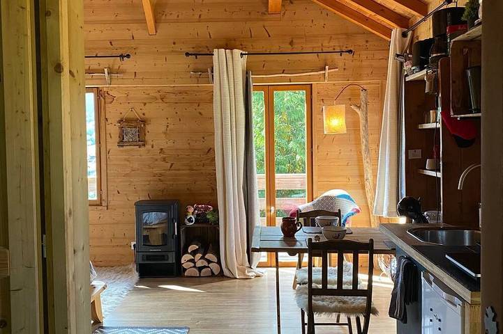 Chalet pour 2 personnes, avec jardin et balcon