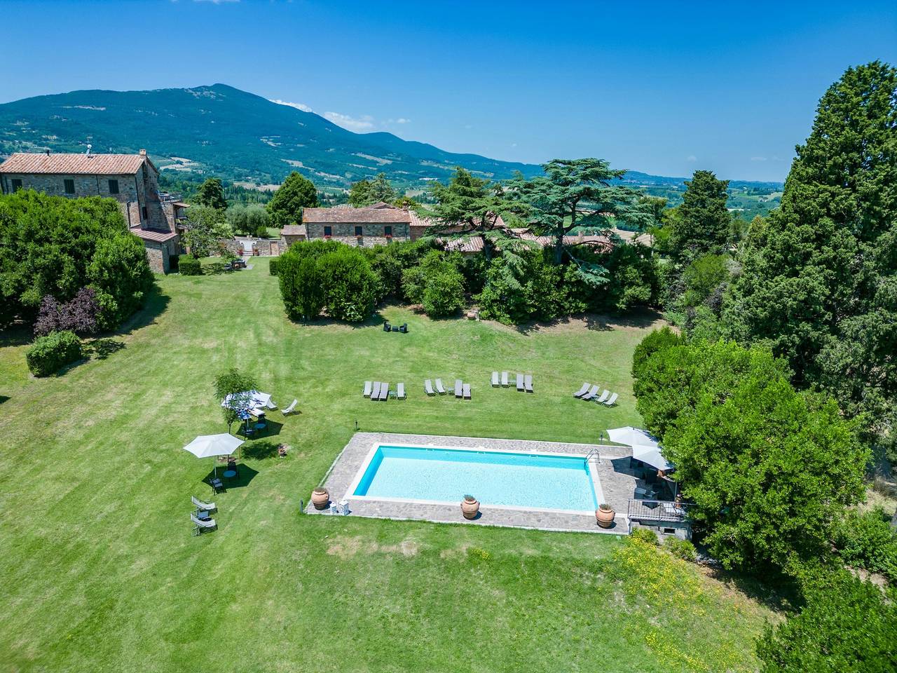 Stenhus med pool mellem Toscana og Umbrien in Cetona, Siena Provinsen