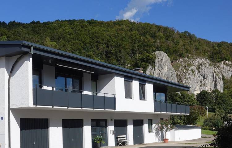 Ferienwohnung für 4 Personen, mit Balkon und Balkon/Terrasse sowie Garten