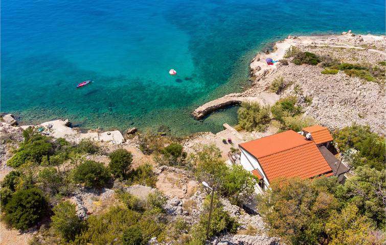 Urlaub am Meer: Apartment mit Meerblick, Terrasse, Parkplatz und WLAN in Cesarica, Naturpark Velebit