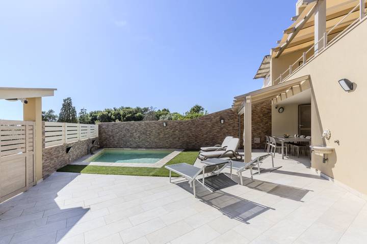 Villa Rachele ground floor apt, private pool in Porto Pino, Sant'Anna Arresi
