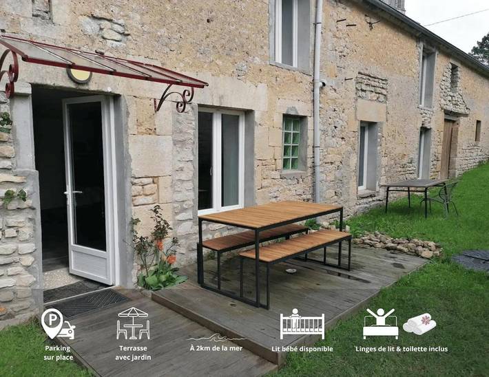 Maison de vacances pour 6 personnes, avec vue et jardin