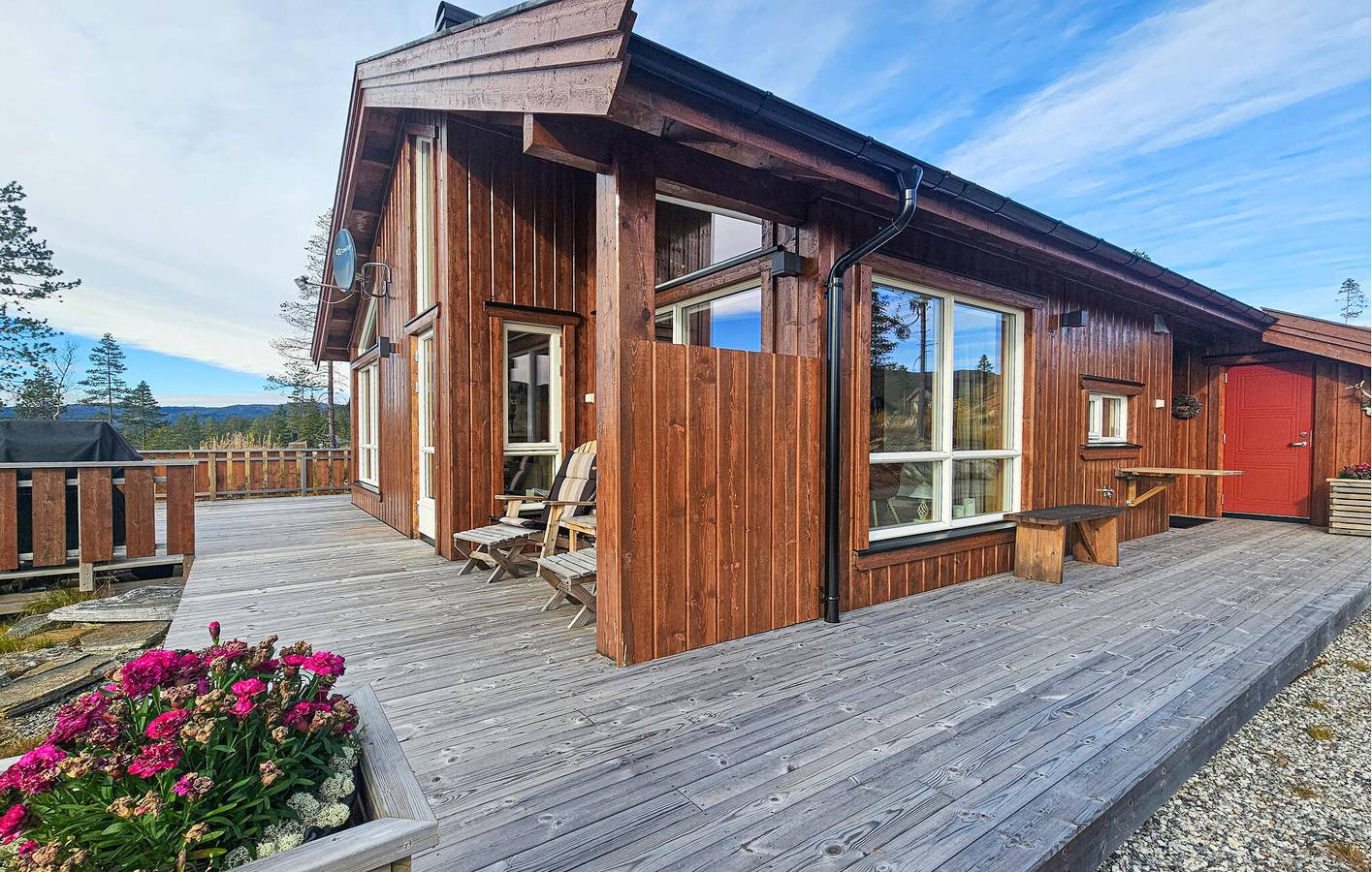 Ferienhaus für 6 Personen mit Terrasse in Flå