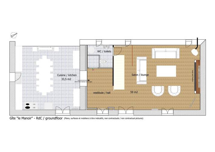 Gîte pour 12 personnes, avec terrasse et jardin ainsi que piscine et jacuzzi à Saint-Hélen - 3