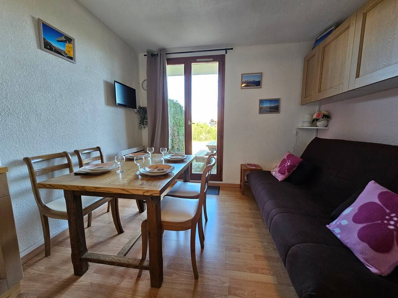 Estudio entero, Apartamento estudio '4 Personnes' con vistas a la montaña, terraza privada y Wi-Fi in La Toussuire, Fontcouverte-la Toussuire