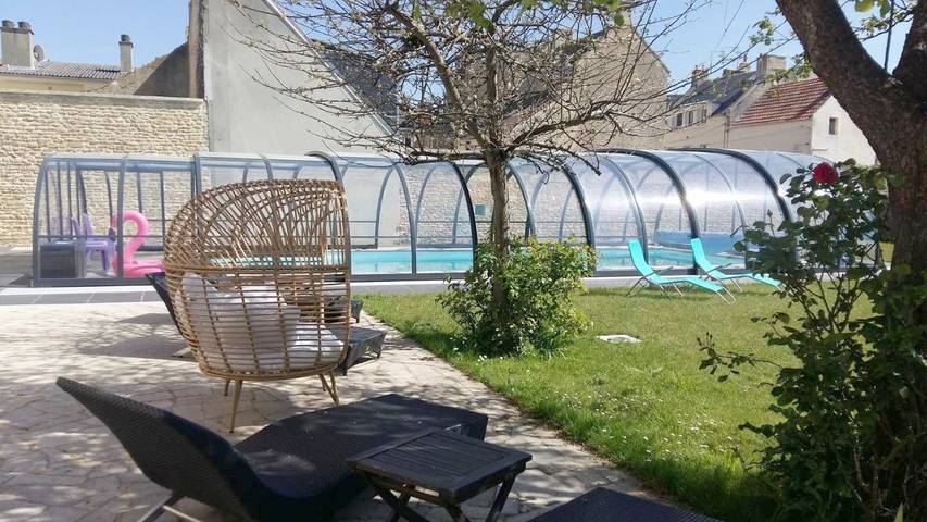 Hôtel pour 2 personnes, avec sauna et jardin ainsi que piscine et vue, animaux acceptés à Luc-sur-Mer - 4