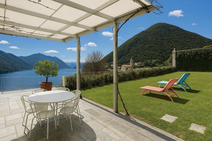 Ferienhaus für 6 Personen, mit Garten und Seeblick
