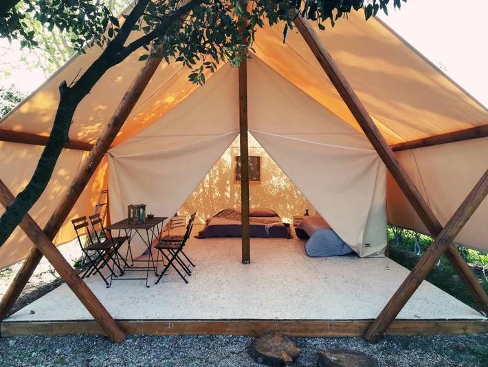 Camping für 2 Personen, mit Garten in Italienische Riviera
