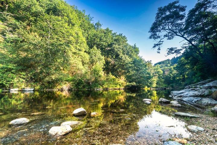 Location de vacances pour 5 personnes, avec terrasse et vue à Saint-Jean-du-Bruel