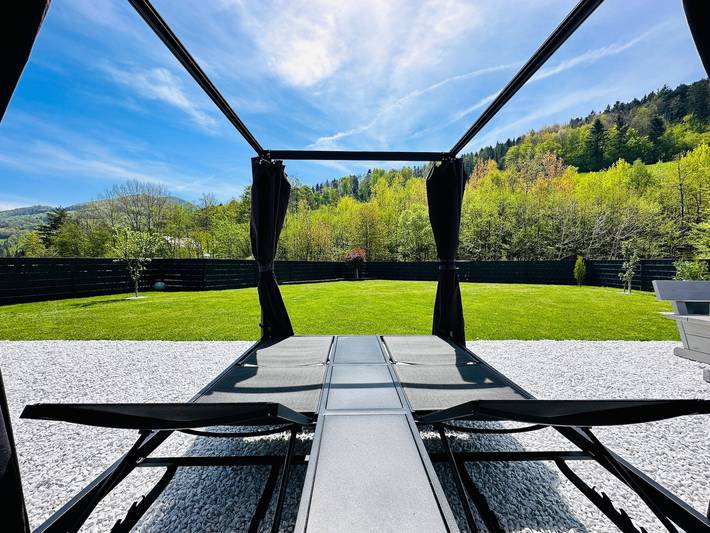Ferienhaus 'Voralpen Lodge - Premium' mit Whirlpool, Terrasse & Wlan - Nur für Erwachsene in Traisen (Österreich), Mostviertel