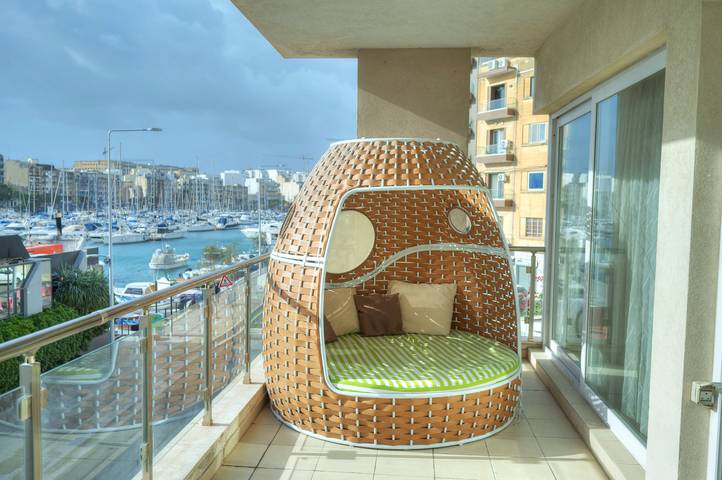 Ganze Wohnung, Ferienwohnung für 6 Personen mit Balkon in Ta' Xbiex, Insel Malta