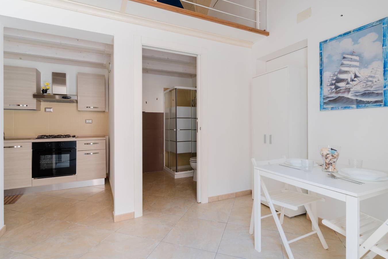 Ferienhaus 'Camera 3' mit Gemeinschaftsgarten und Klimaanlage in Porto Cesareo, Golf von Tarent