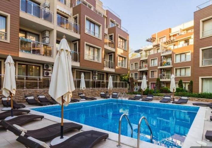 Apartament wakacyjny dla 4 osób, z Balkon i Taras oraz Basen i Widok w Sozopol