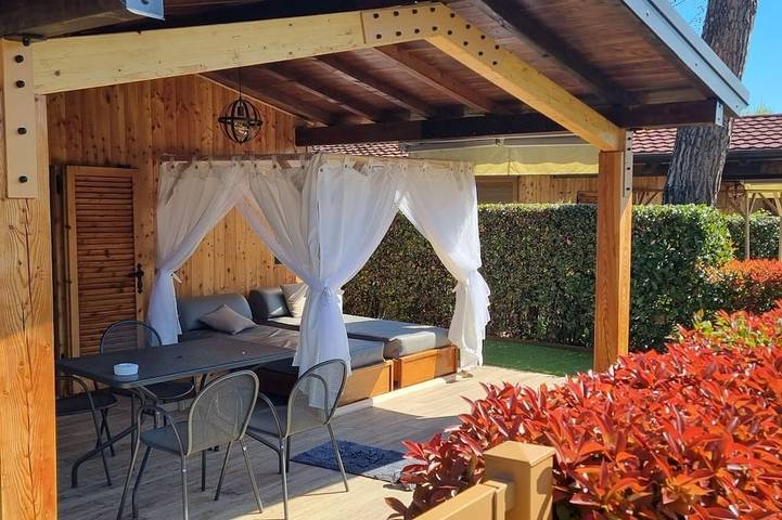 Chalet für 4 Personen, mit Garten am Gardasee